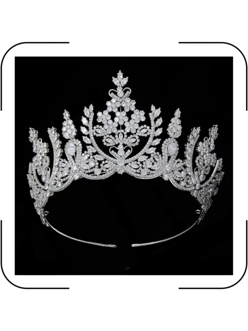 Elegant Luxury Wedding Crown Tiara for Brides, Pageants & Quinceanera Hair